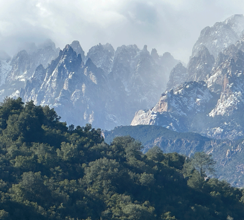 Les Aiguilles de Bavella sous la neige 2 - Villa Nature - Découvrir Sari-Solenzara et ses alentours