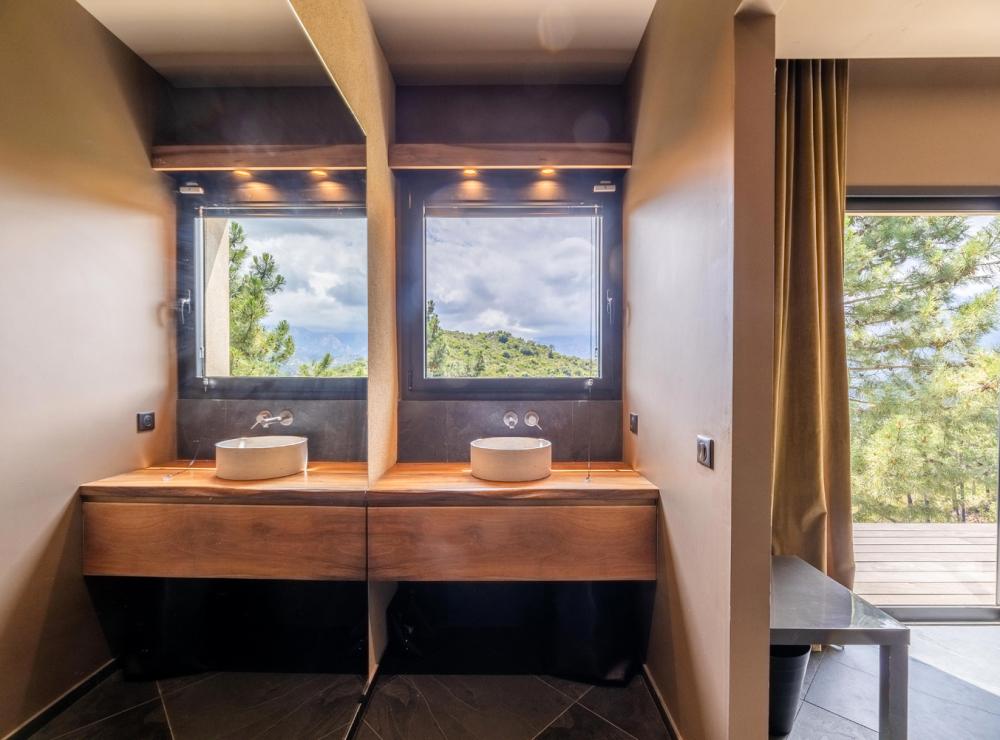 Salle d'eau chambre 3 - Villa Nature - Location de villa à Sari-Solenzara, Corse